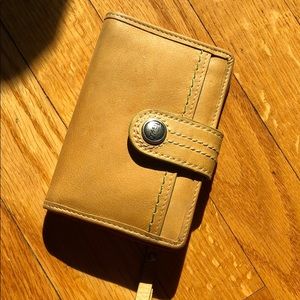 Floral and tan retro wallet